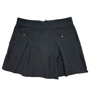 FREEDOM TRAIL Kyodan Charcoal Gray Tennis Golf Skort Size Large Zipper Pockets